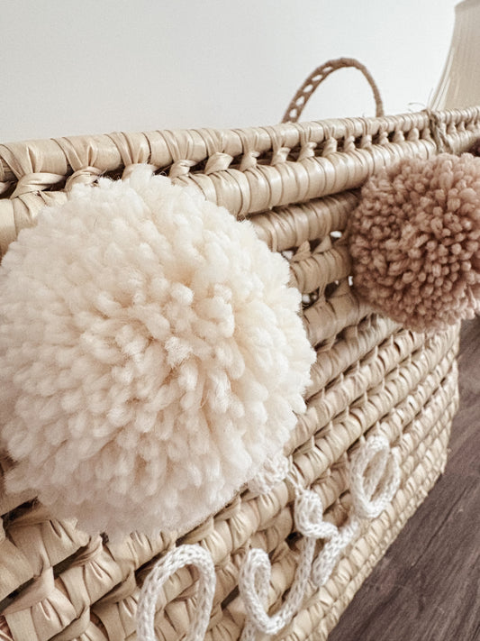 Grote Gepersonaliseerde Palmbladmand 60CM POMPON