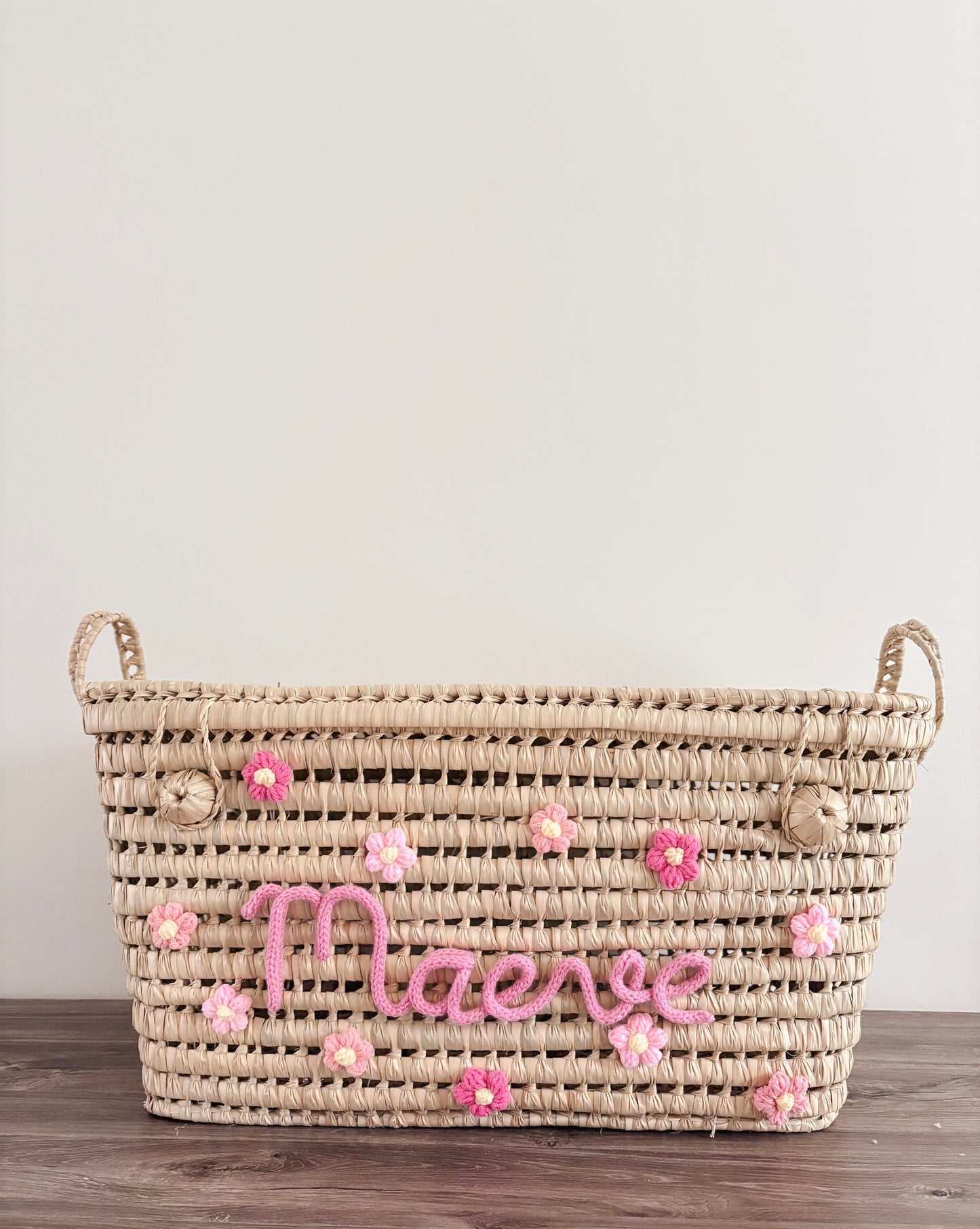 Gepersonaliseerde Grote Palmbladmand 60CM BLOEMEN