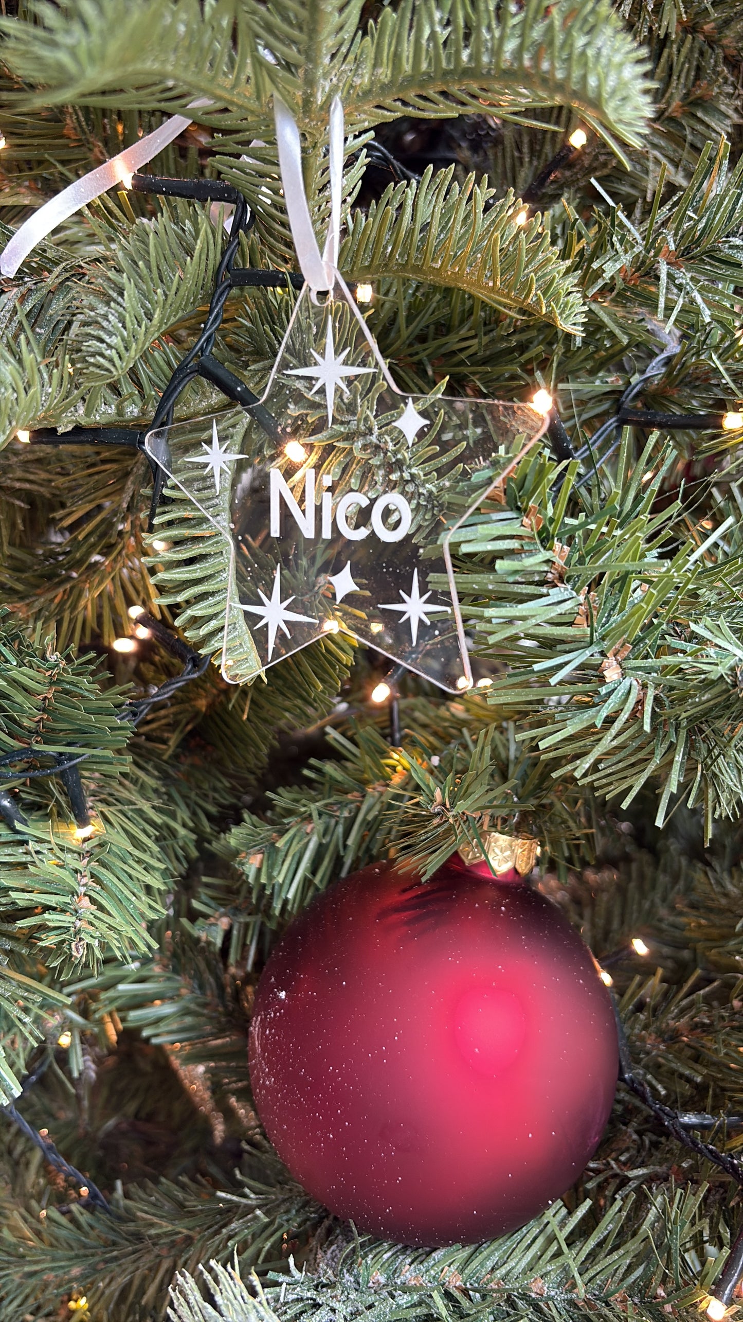 Ster Kerstornament Gepersonaliseerd