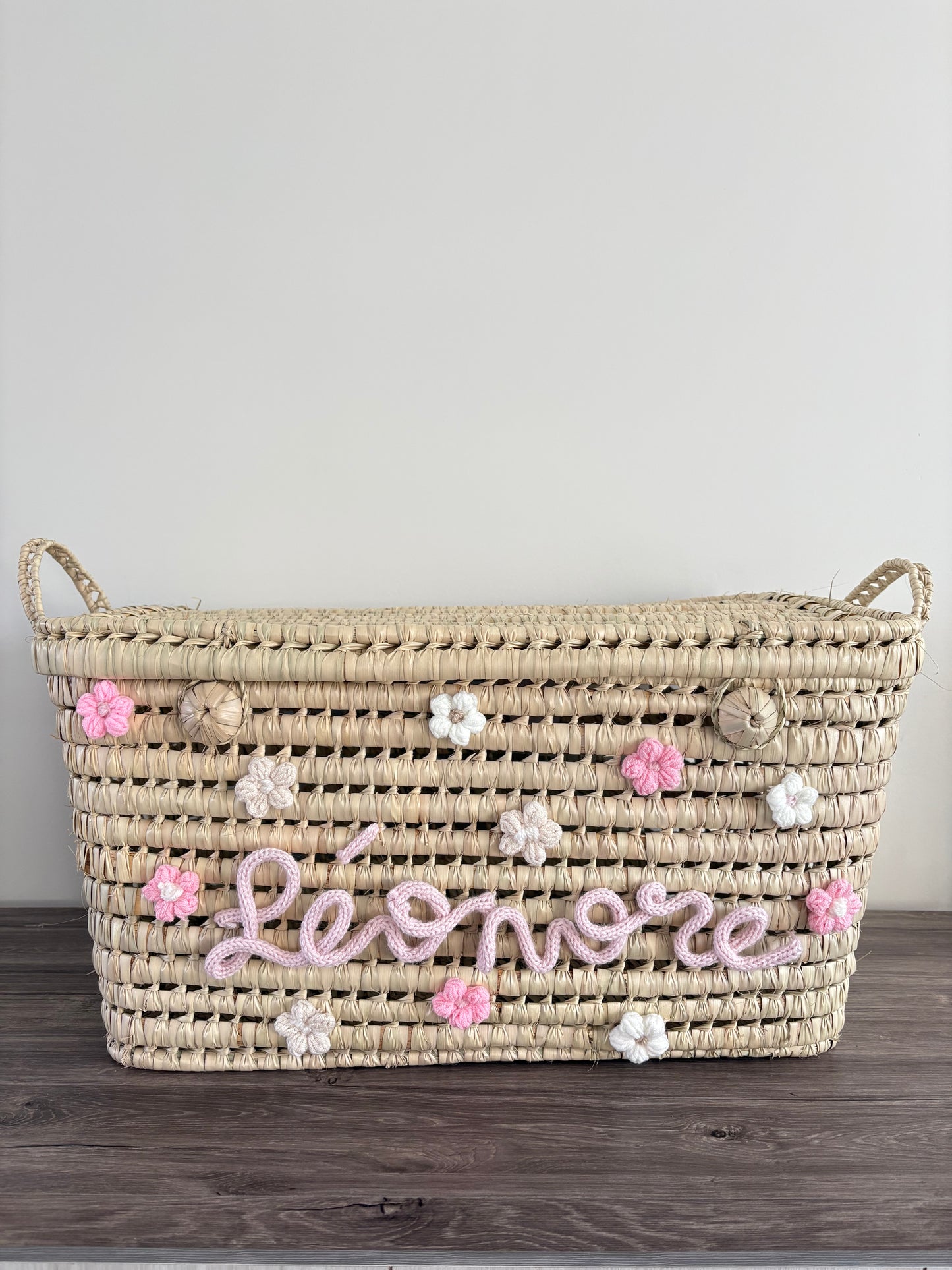 Gepersonaliseerde Grote Palmbladmand 60CM BLOEMEN