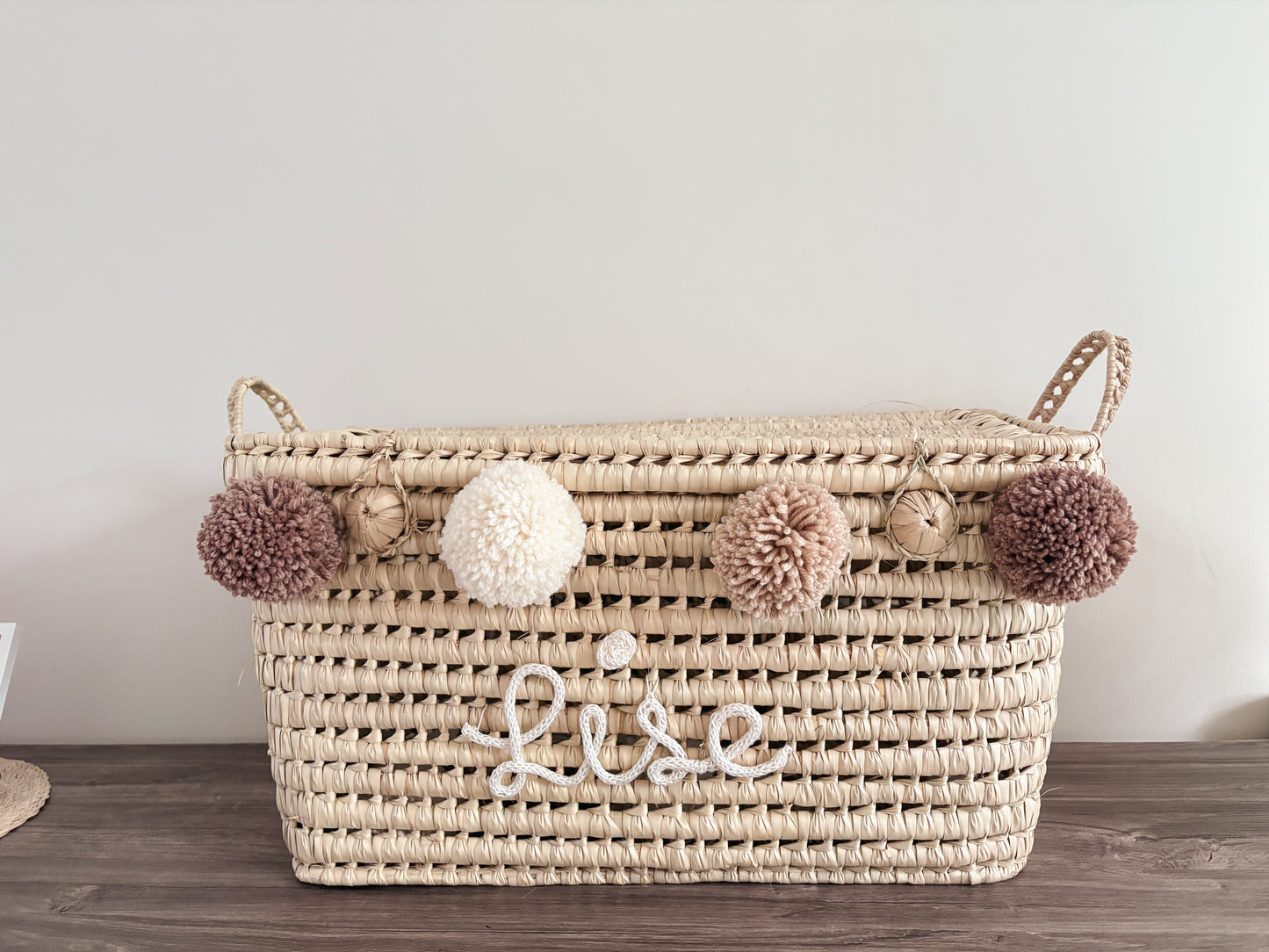 Grote Gepersonaliseerde Palmbladmand 60CM POMPON