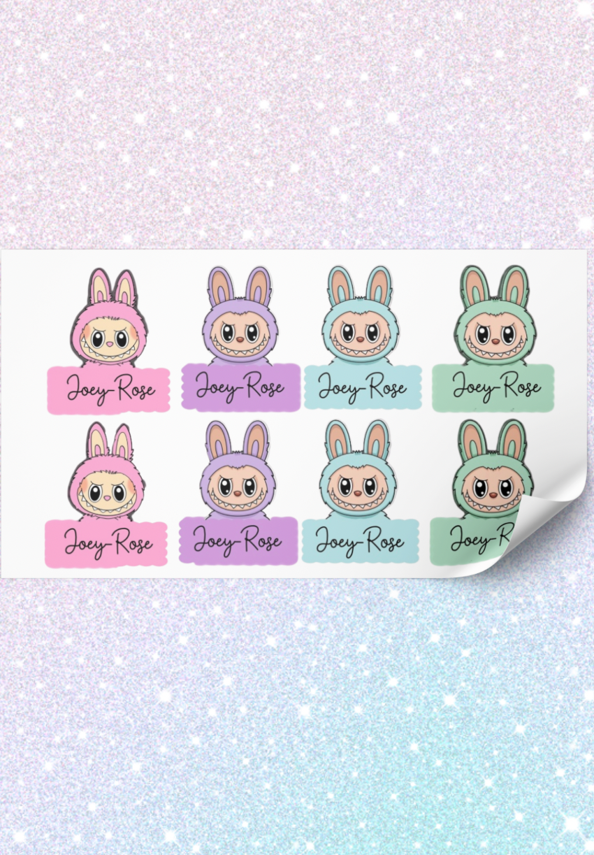 Naamstickers Labubu