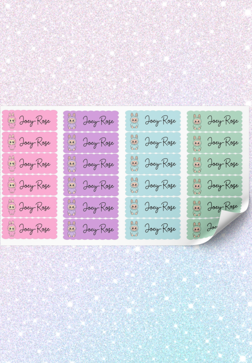 Naamstickers Labubu