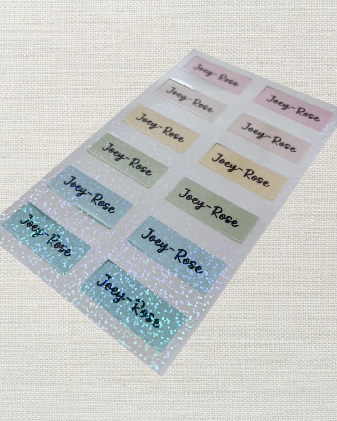 Naamlabels COLOR Holografisch - Glitter