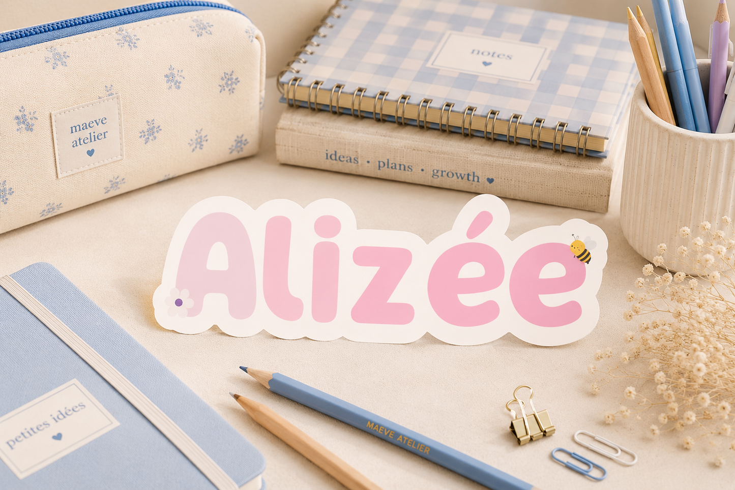 NAAMSTICKER - LA VIE EN ROSE