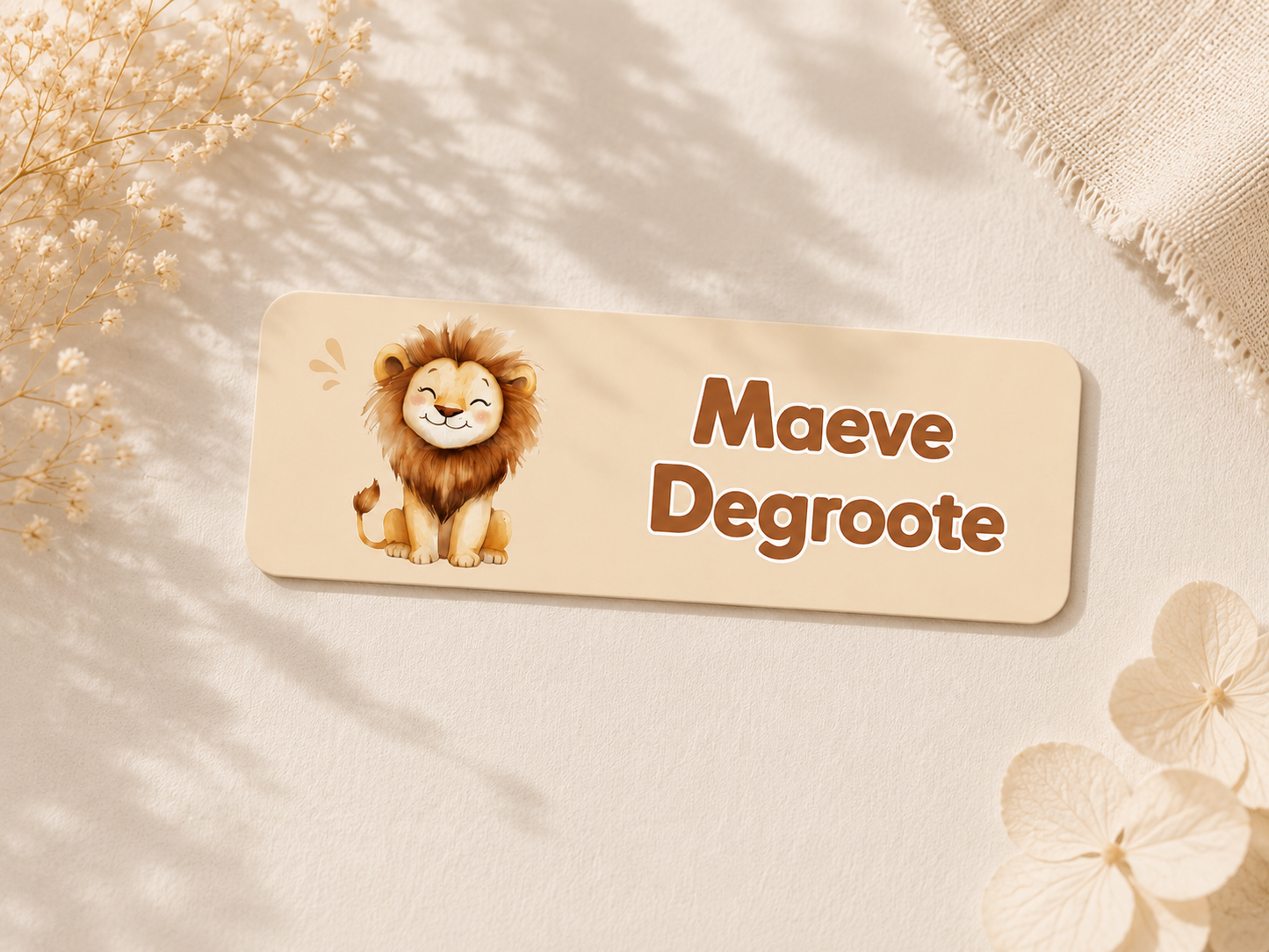 NAAMLABEL GROTE LEEUW