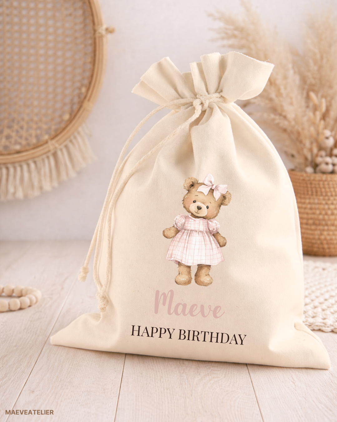 Cadeauzak Rosie Bear | Gepersonaliseerd
