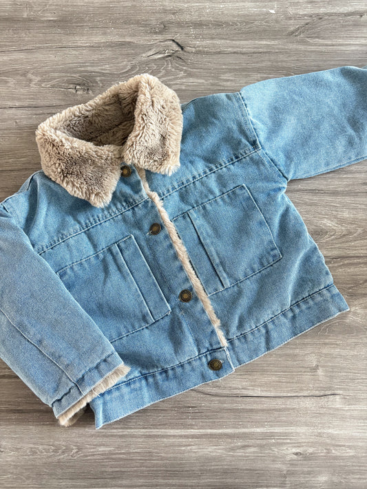 Denimjas Wol Beige Winter Editie