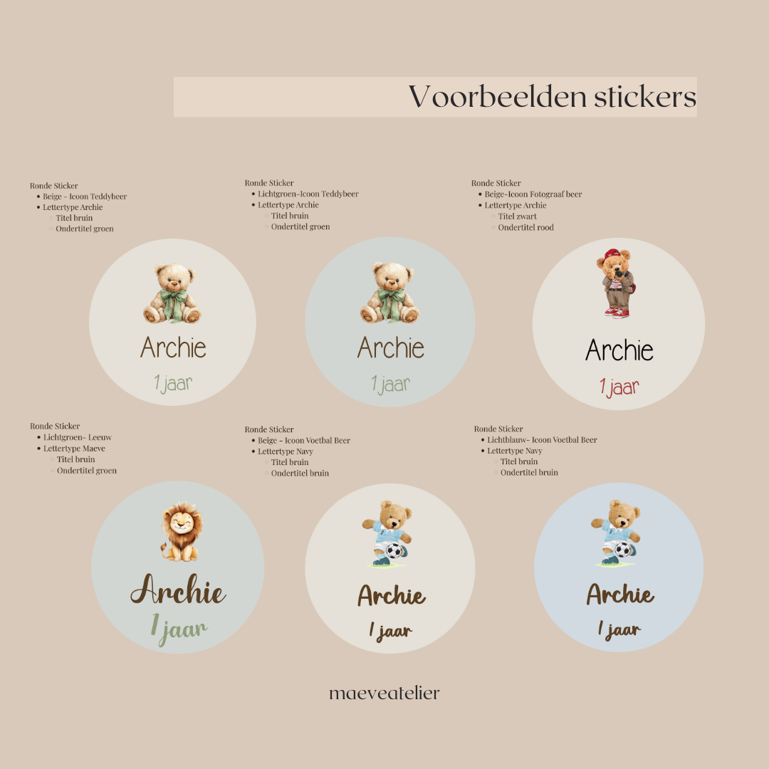 Ronde sticker | Gepersonaliseerd (15 st)