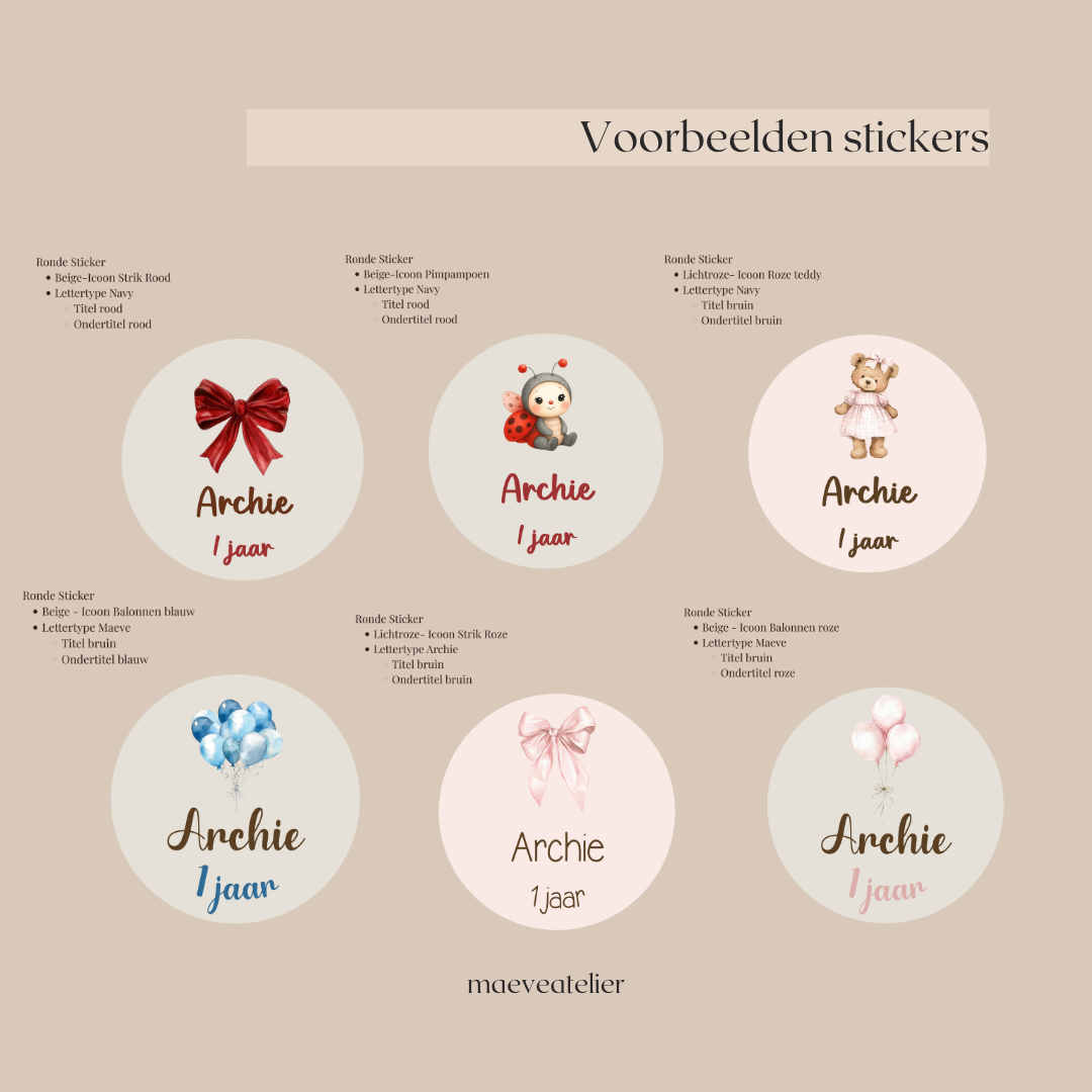 Ronde sticker | Gepersonaliseerd (15 st)