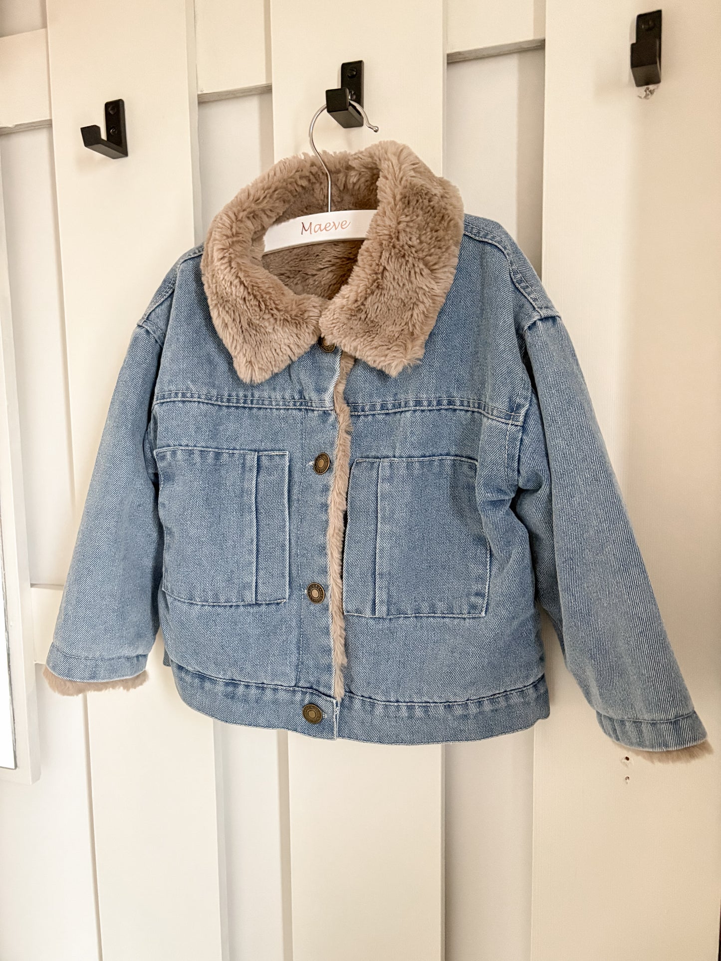 Denimjas Teddy | Beige Bruin