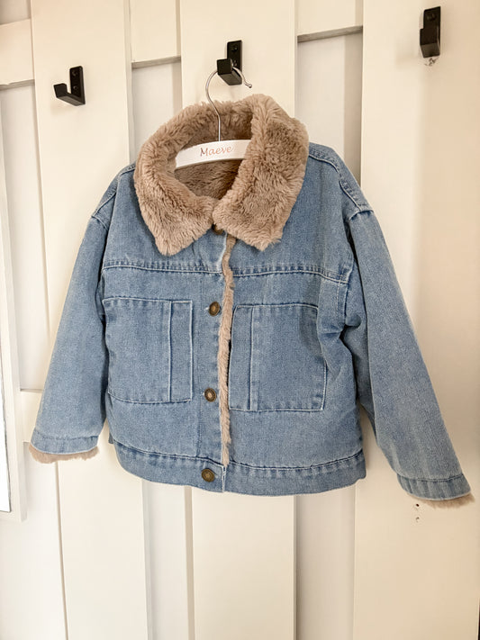 Denimjas Teddy | Beige Bruin