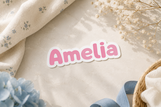 NAAMSTICKER - BLUSH PINK