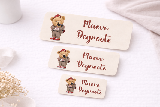 Naamsticker Teddy | Scout Bear