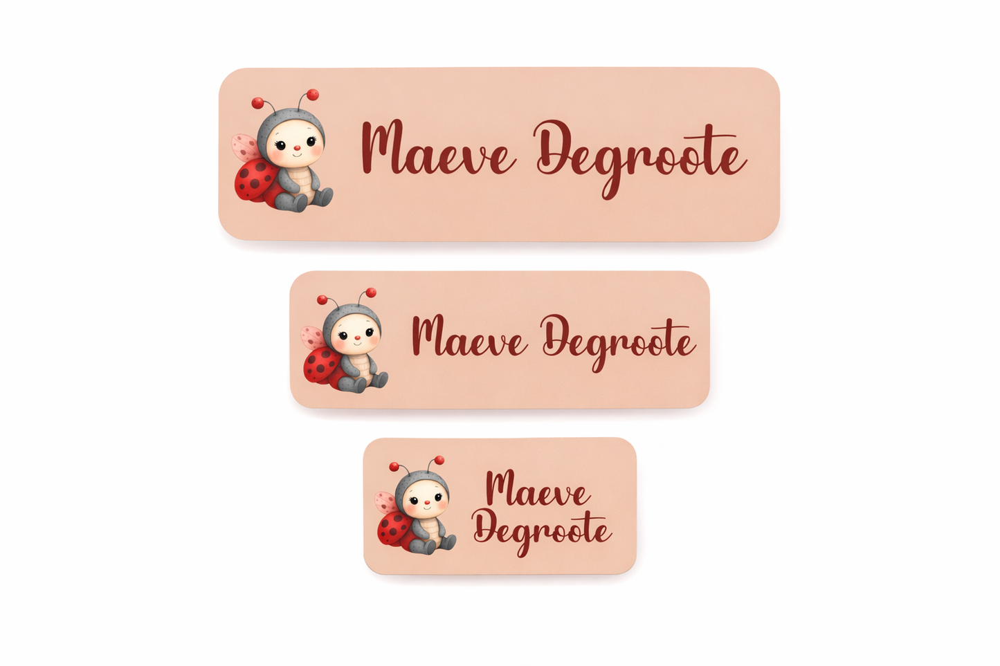 Naamsticker Tiny Lady Bug