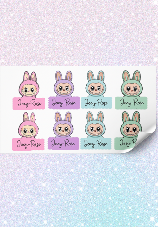 Naamstickers Labubu