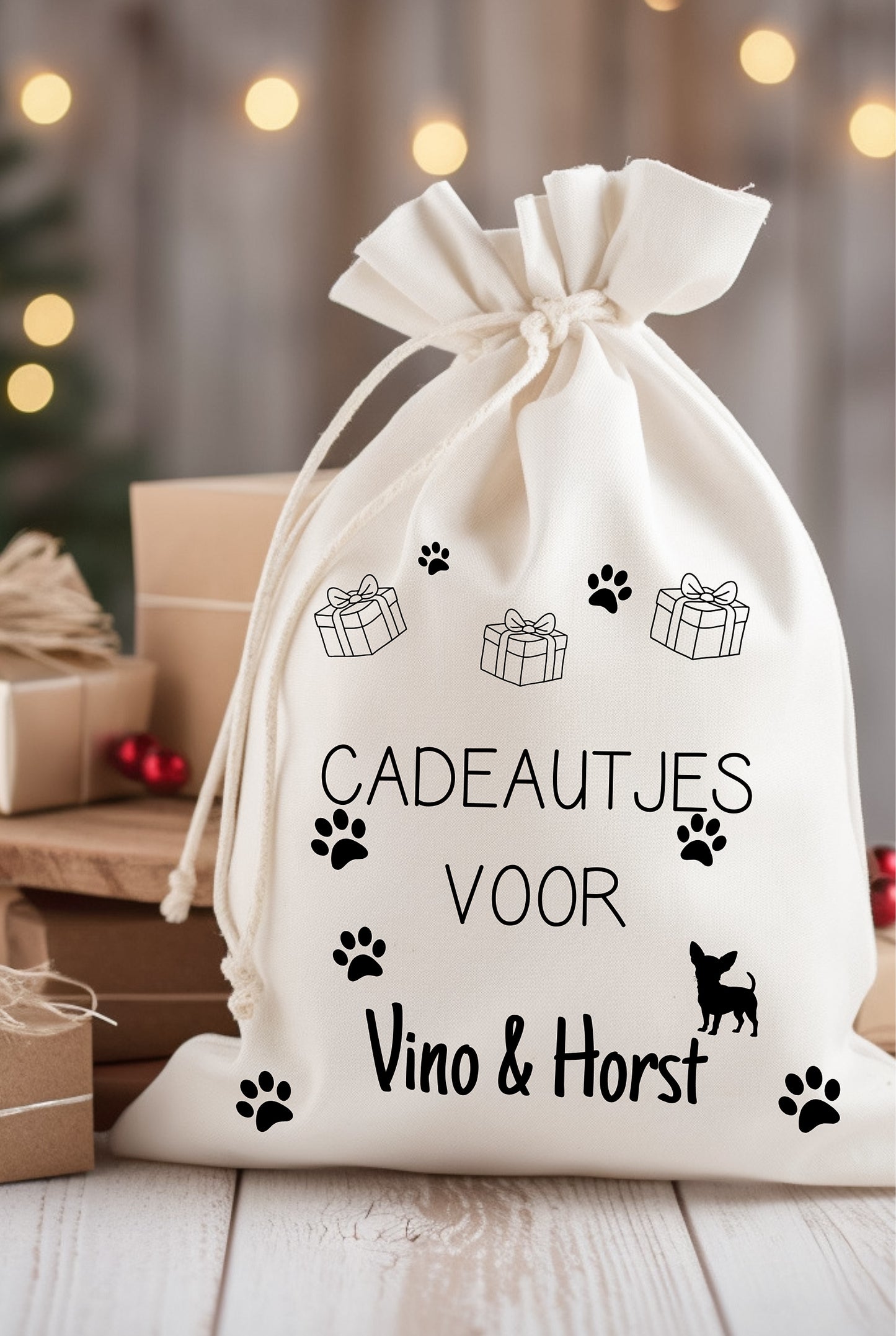 Cadeauzak Hond Gepersonaliseerd | Medium