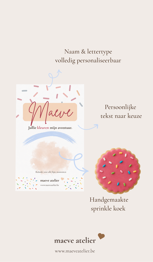 GEPERSONALISEERDE KOEK - ROZE KOEK