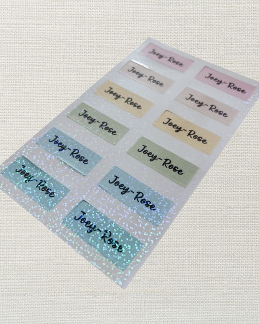 Naamlabels COLOR Holografisch - Glitter