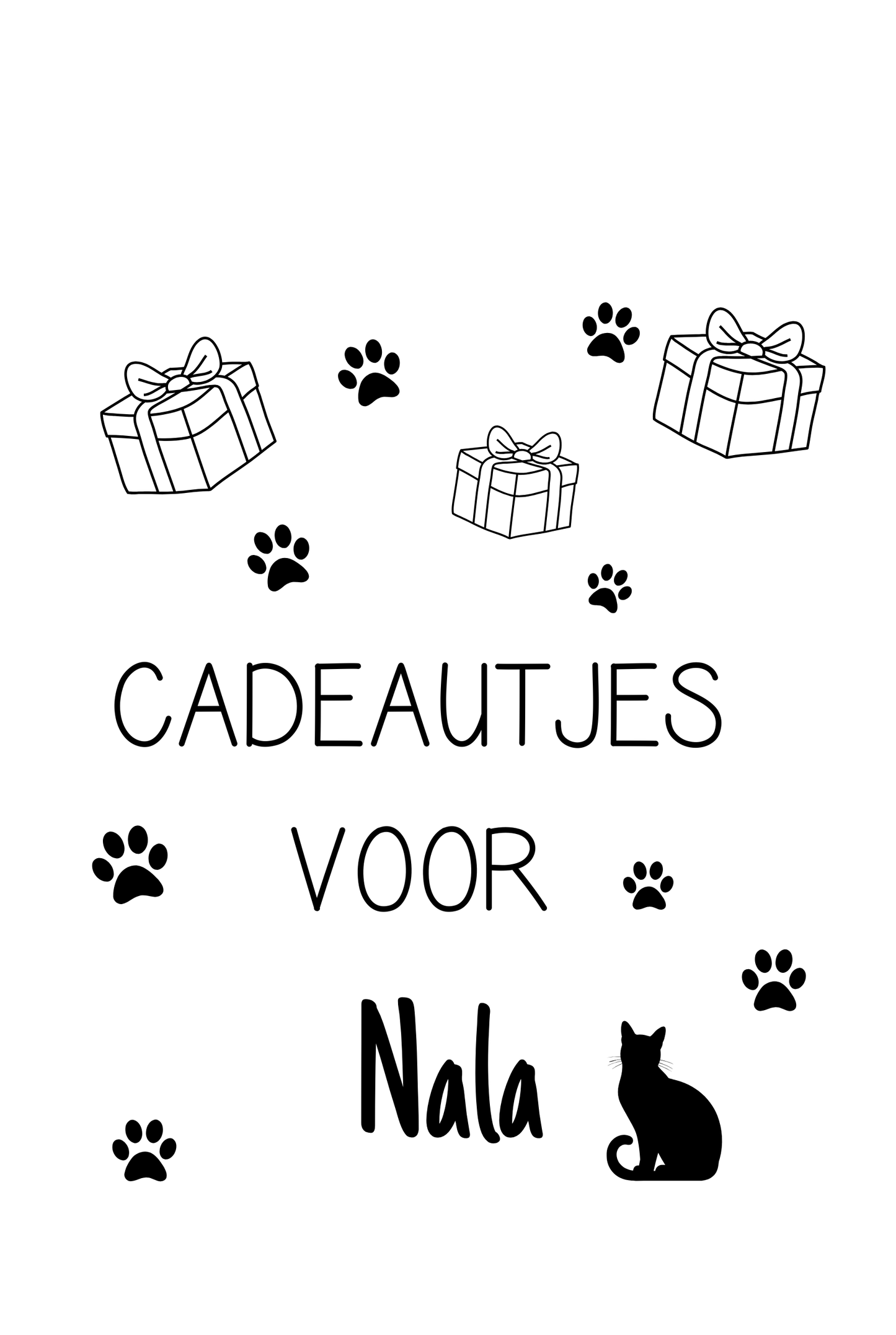 Cadeauzak Kat Gepersonaliseerd | Medium