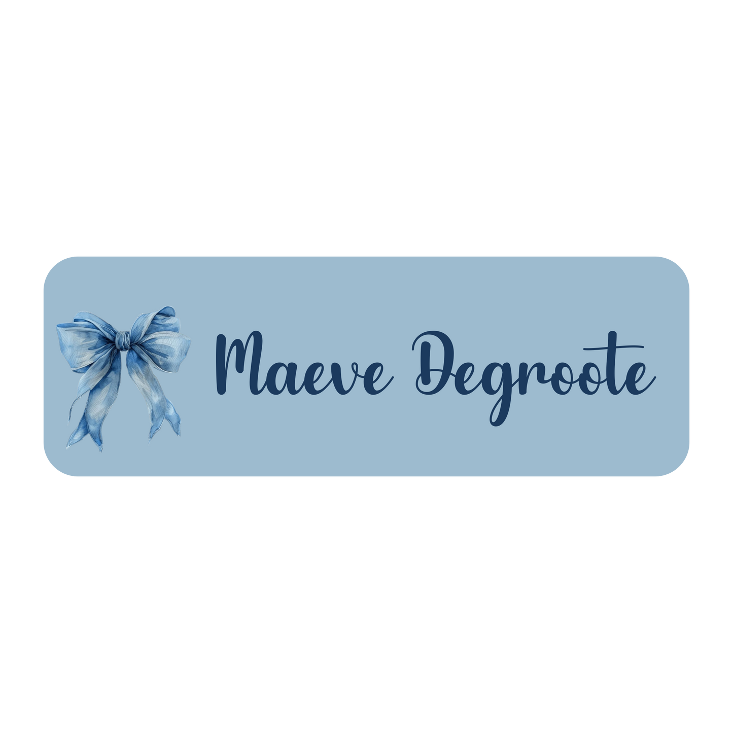 Naamsticker Blue Bow