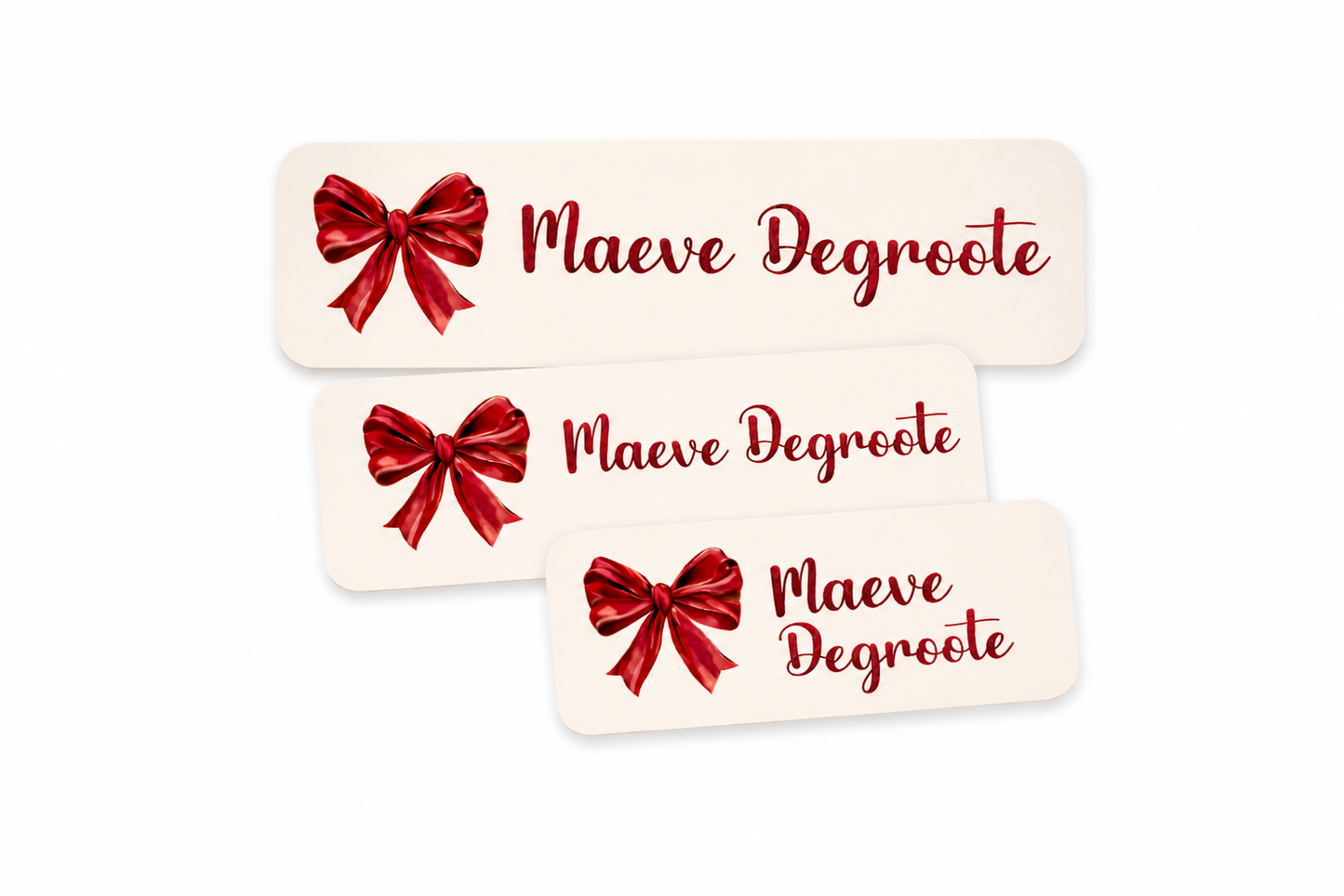 Naamsticker Red Bow
