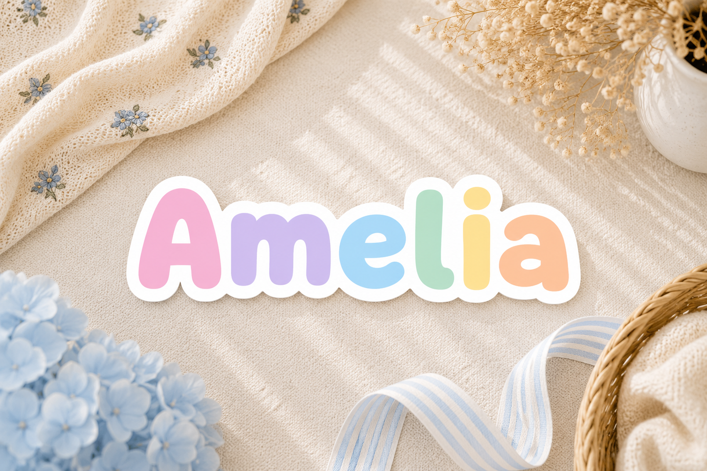 NAAMSTICKER - PASTEL