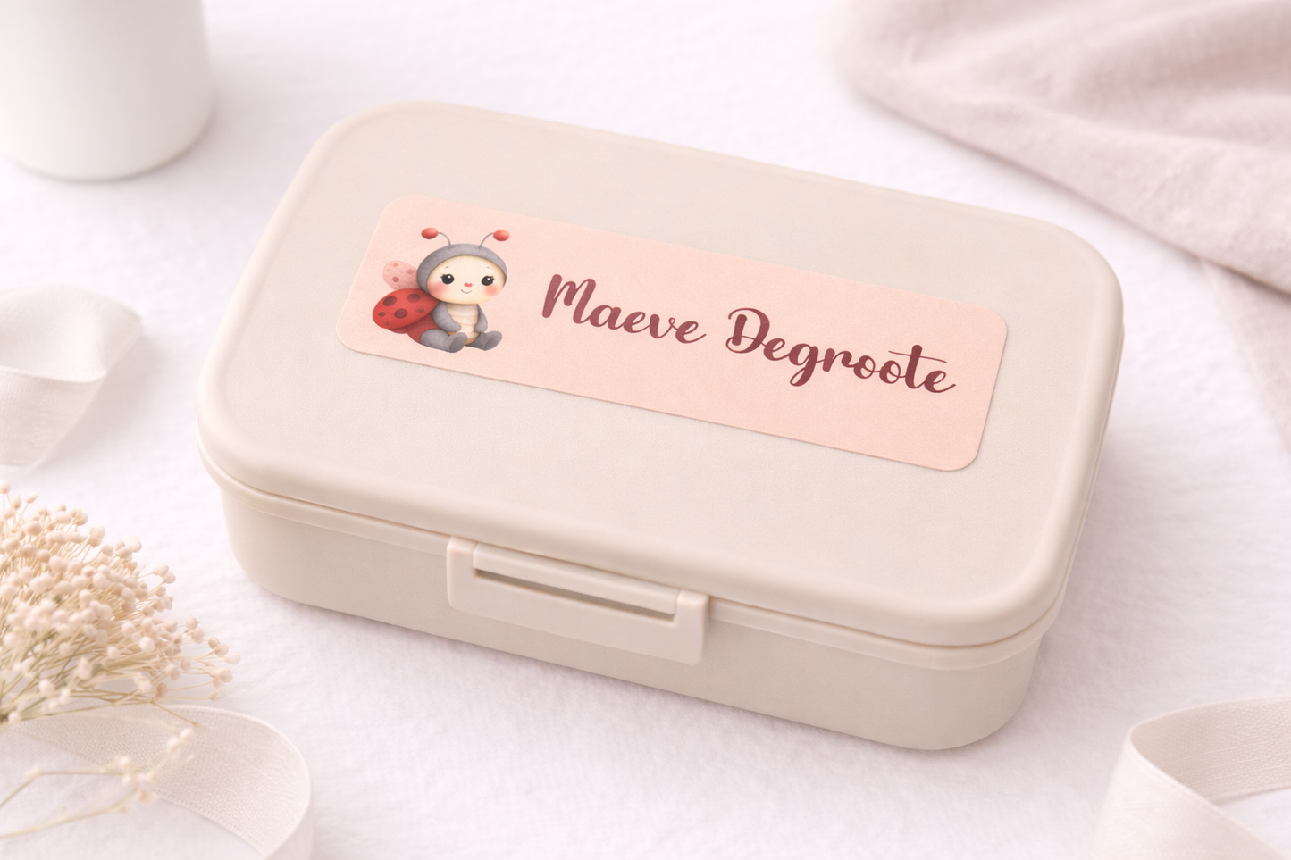 Naamsticker Tiny Lady Bug